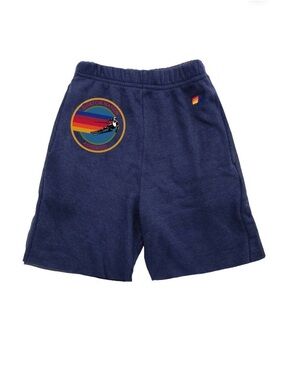 Aviator Nation Navy Shorts with Rainbow Badge
